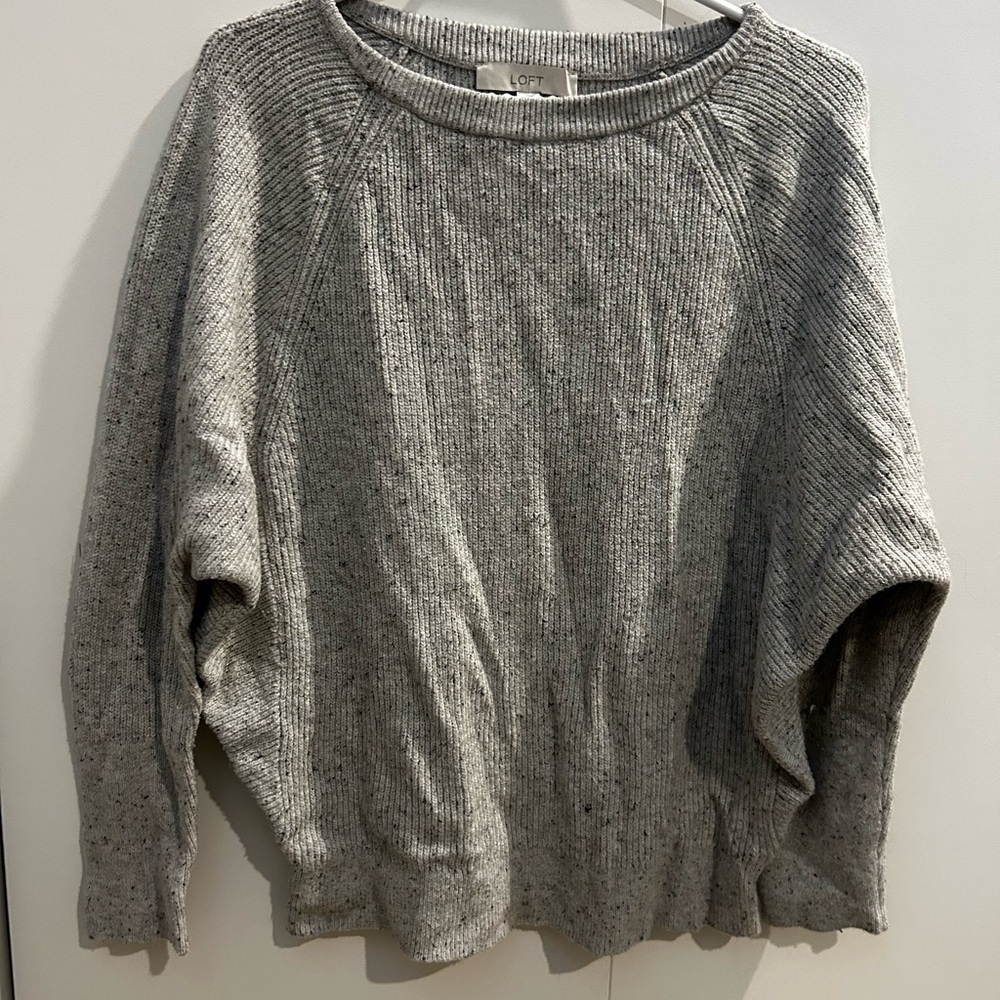 LOFT Speckled Gray Sweater